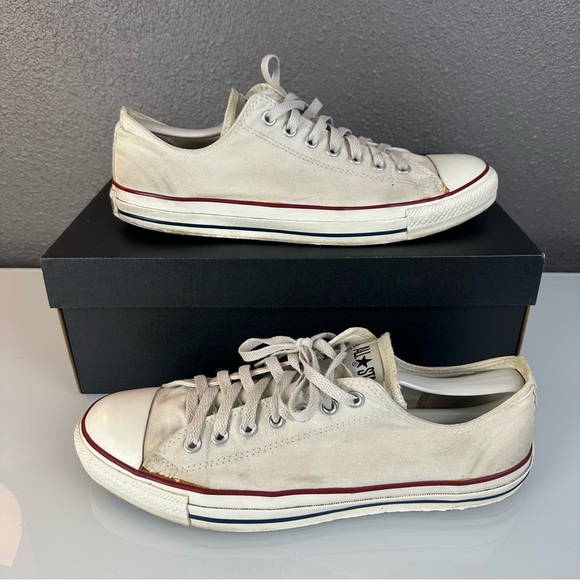 Converse Other - Converse Chuck Taylor All-Star Ox Men’s 12 X7652 “White” Well Worn Low Top